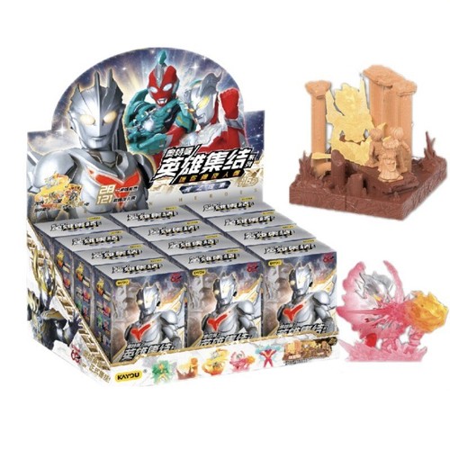 奥特曼橡皮人偶盲盒赛罗第16弹集结宇宙碎片诺亚神庙男孩模型玩具