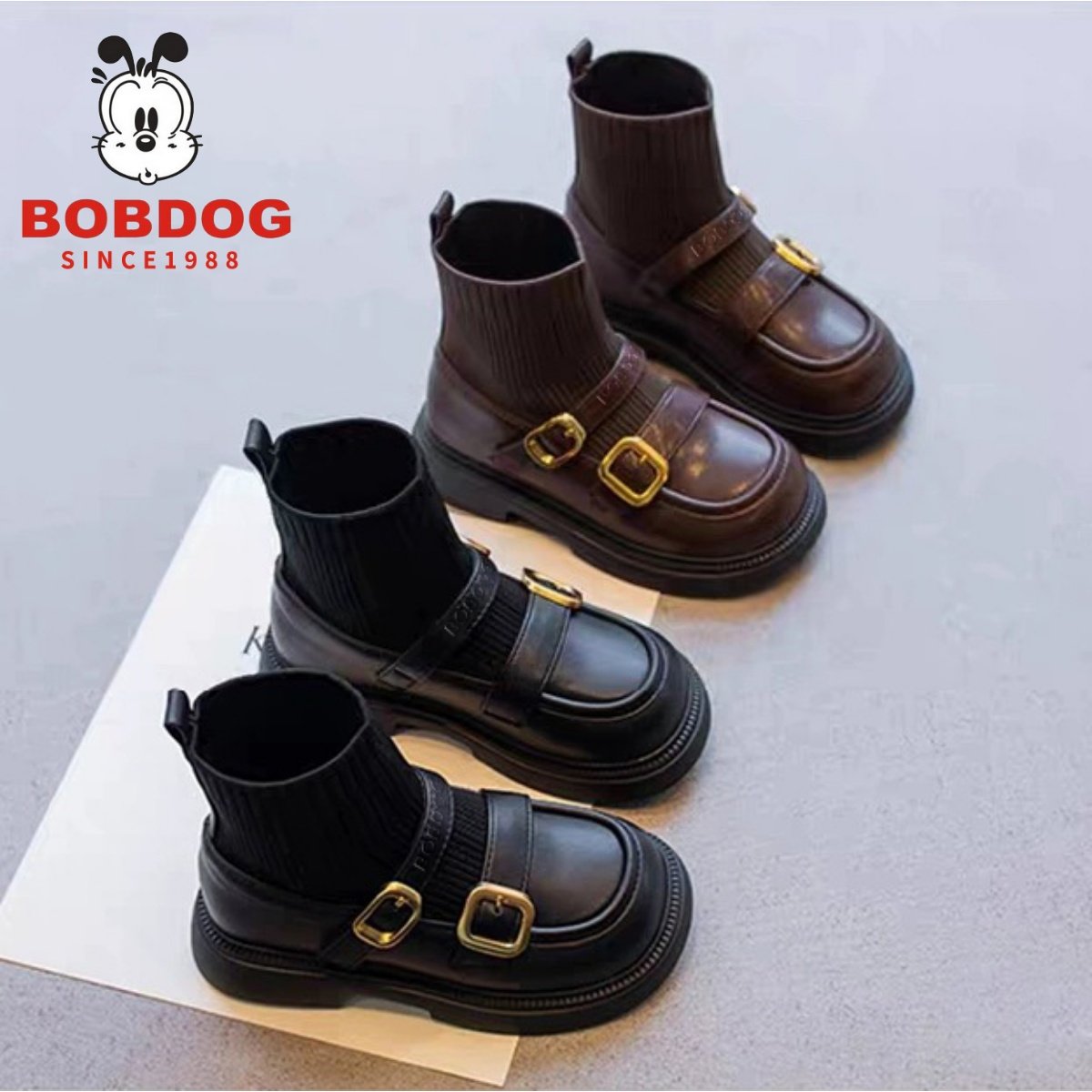 巴布豆真皮女童鞋儿童马丁靴2025秋冬季新款公主短靴加绒皮靴棉鞋,童鞋/婴儿鞋/亲子鞋,皮靴,淘宝优惠券,粉丝福利购,淘宝优惠卷