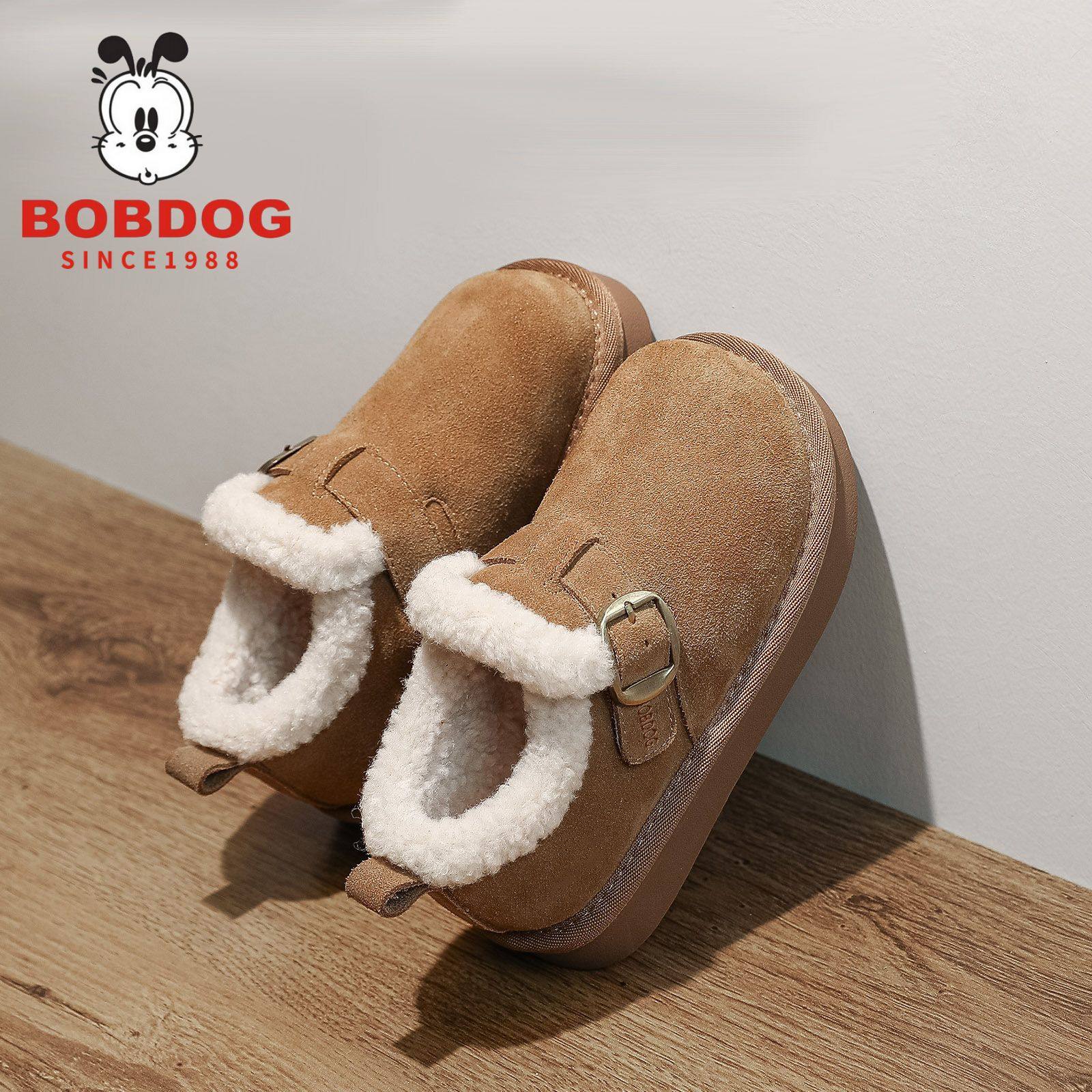 巴布豆真皮女童雪地靴儿童棉鞋2025冬季大童勃肯鞋软底加绒毛毛鞋,童鞋/婴儿鞋/亲子鞋,雪地靴,淘宝优惠券,粉丝福利购,淘宝优惠卷