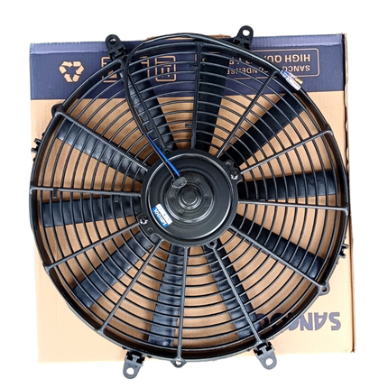 超薄冷凝器加装电子风扇9寸 12寸 14寸 12V 24V 吹/吸型 水箱10寸