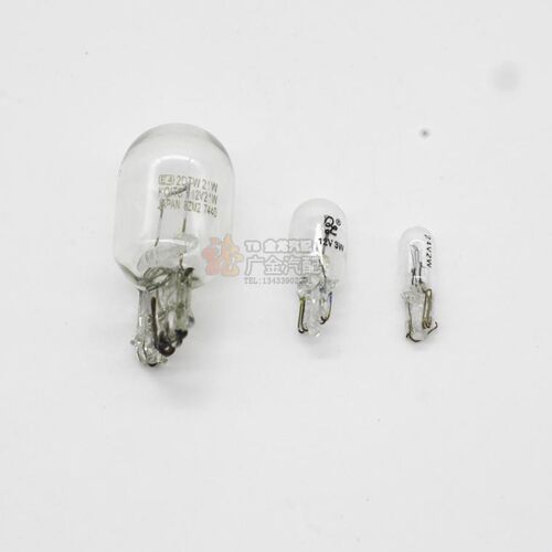T5T10T20汽车小插泡仪表 摩托车刹车灯泡转向 后雾灯示宽灯12/24V