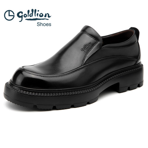 金利来超轻防滑厚底男士皮鞋