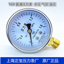 Y60气水油径向普通压力表0 1.6MPa14x1.5上海正宝压力表质保一年