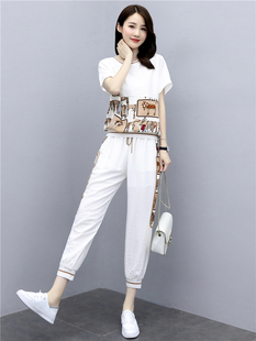 胖MM2026年夏装新款女大码胖妹妹显瘦运动套装韩版休闲时尚两件套