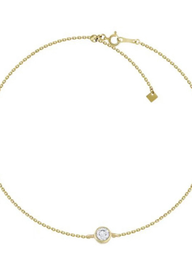 MINIBLOOM 几何锆石水滴方块圆爱心纯银抽拉手链气质通勤首饰