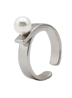 MINI BLOOM 小众纯银托举珍珠贝珠戒指