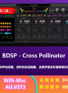 BDSP Cross Pollinator 实时音频转换 延迟效果器 插件 win&Mac