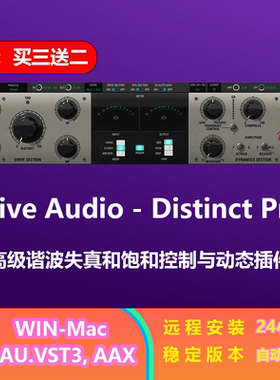 Kiive Audio - Distinct Pro 高级谐波失真和饱和控制与动态插件