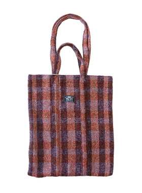 HUJI祤集Lette单肩手提包插画冬日格纹