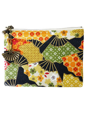 HUJI祤集Komon收纳包风の花花扇