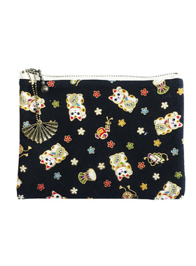 HUJI祤集Komon收纳包风の花招财猫猫