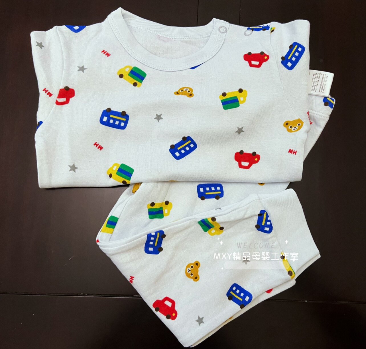 부드럽고 포근한 일본식 아동 잠옷 가을 겨울 남아 및 여아를 위한 귀여운 면 토끼와 곰 프린트의 부드러운 속옷 세트