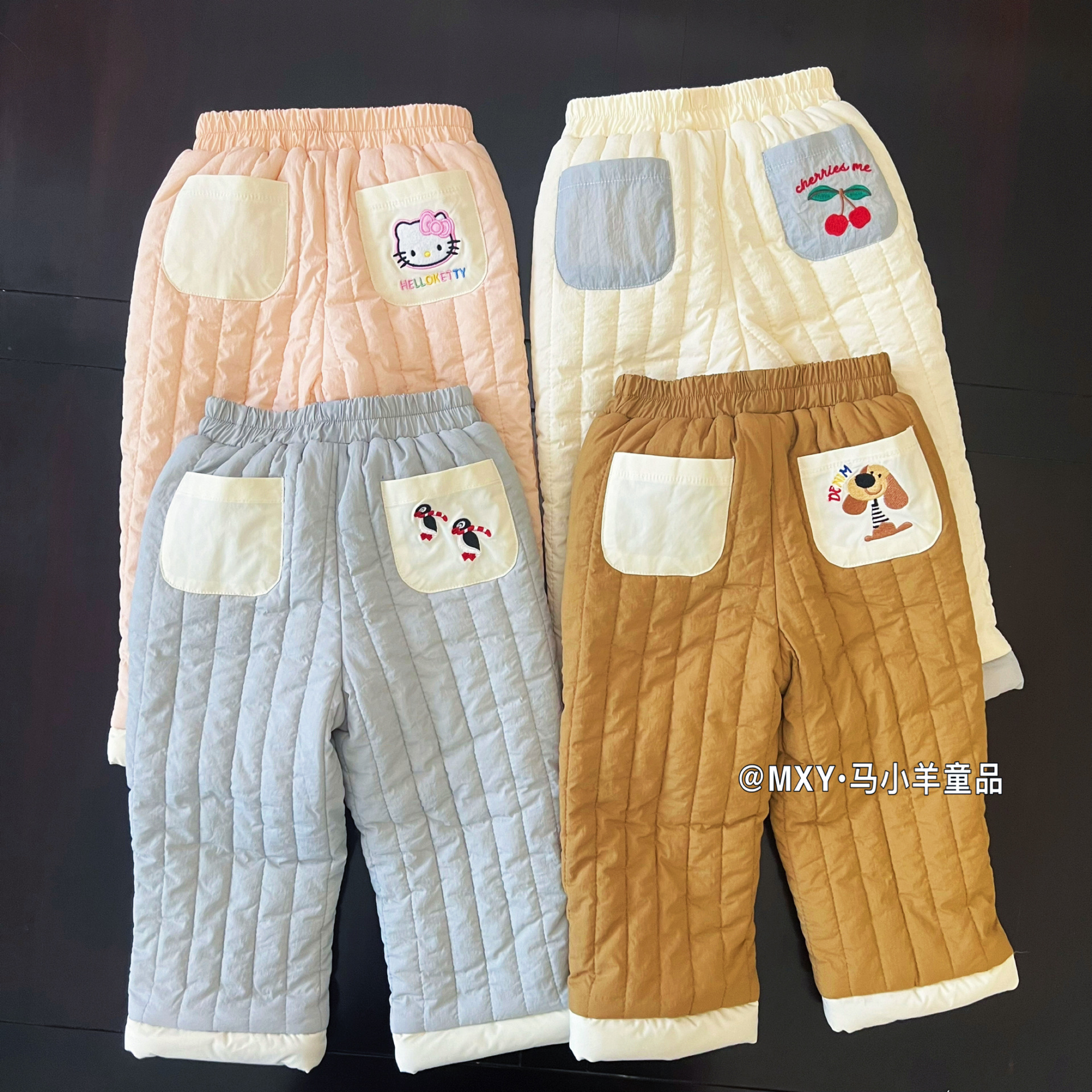 三防儿童滑雪棉裤加厚保暖长裤