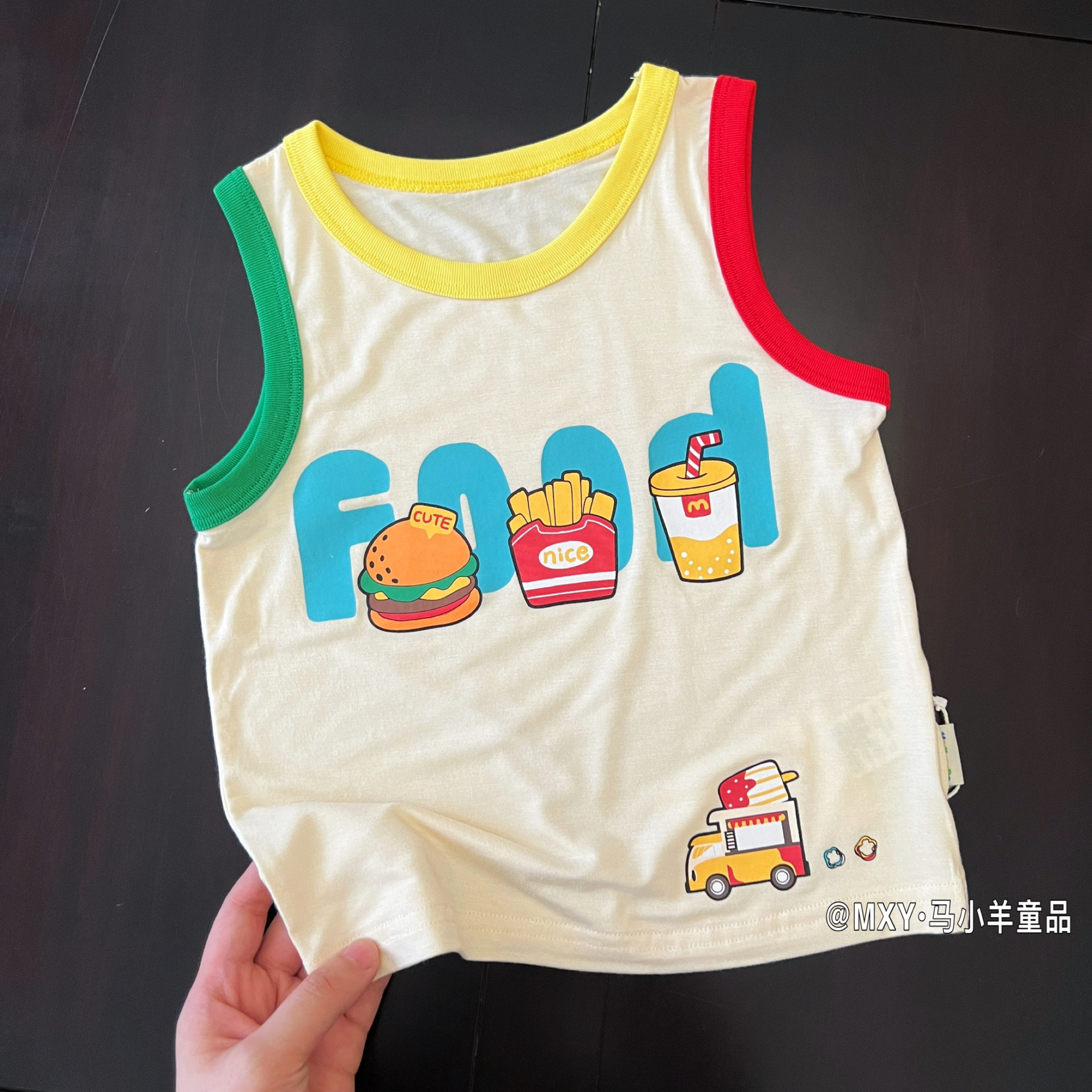 软绵绵夏季儿童背心莫代尔无袖T