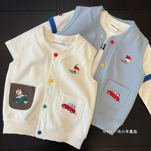 儿童马甲卡通背心坎肩上衣春秋