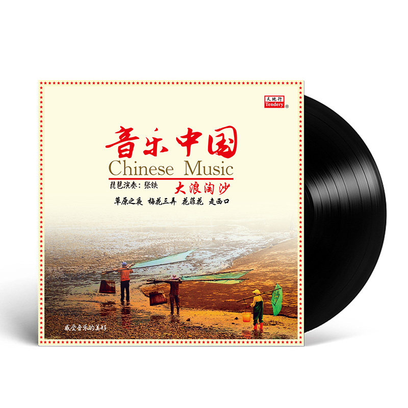 正版 音乐中国 大浪淘沙 张铁琵琶演奏lp黑胶唱片 留声机12寸唱盘