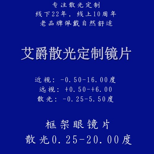 艾爵散光NT4938超薄1.7泽4智锐膜岩致高度远视近视离焦变色眼镜片 - 封面