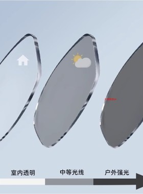 蔡司智锐1.74数码亚洲版焕色视界X定制高度近视变褐深灰色眼镜2片