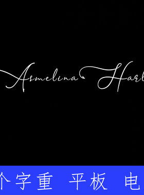 手写签名英文字体 ttf格式Win/Mac/Procreate字体包中文简体AI/PS