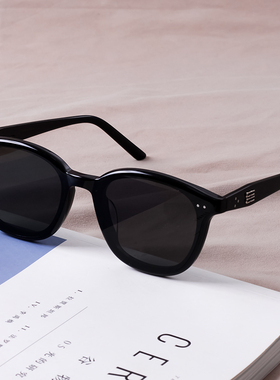 方圆脸脸女生vintage墨镜女椭圆形尼龙镜片大框太阳眼镜板材韩版