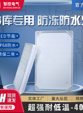 智控冷库LED专用灯30W-70W长方形耐低温防爆防潮防水吸顶灯三防灯