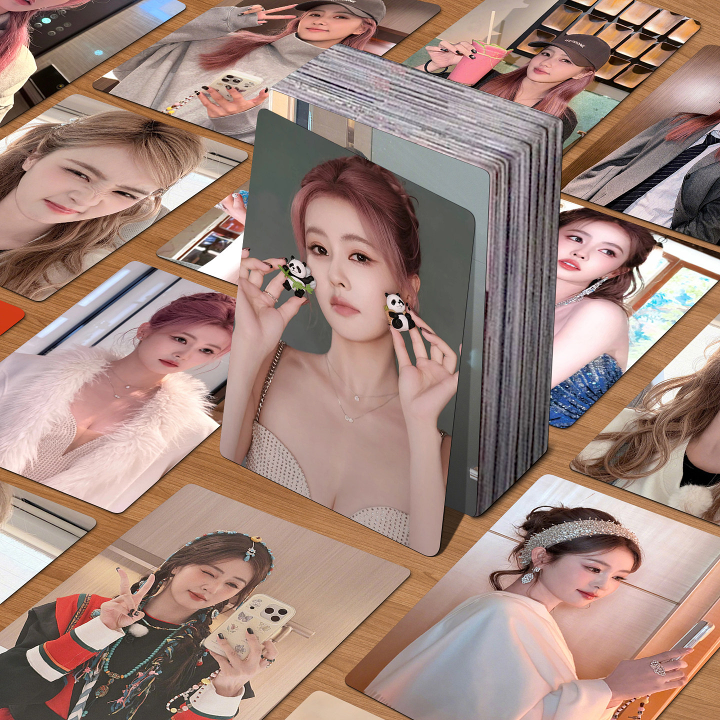 现货包邮白鹿55张高颜小卡拍立得合集三寸圆角明星收藏卡片明信片