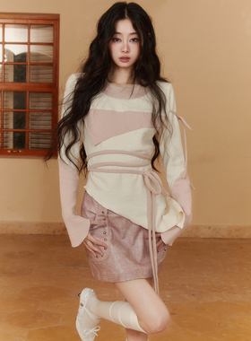 【0920 20:00】今日艺术家原创白粉色不对称上衣