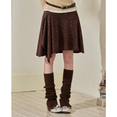 今日艺术家原创棕色波点不规则百搭半身裙