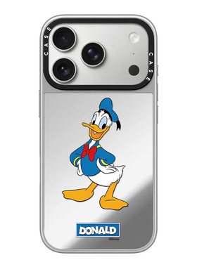 CASE联名唐老鸭人物写真适用promax手机壳iPhone16pro苹果15plusMagSafe磁吸14p镜面C家13可爱12潮流11银框