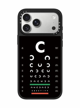 CASE联名满屏C字母视力表适用17promax手机壳iPhone16pro苹果15plusMagSafe磁吸14p镜面C家13潮流12简约11INS