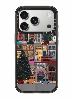 CASE联名圣诞夜景适用17promax手机壳iPhone16pro苹果15plusMagSafe磁吸14p亚克力C家13潮流12INS风简约