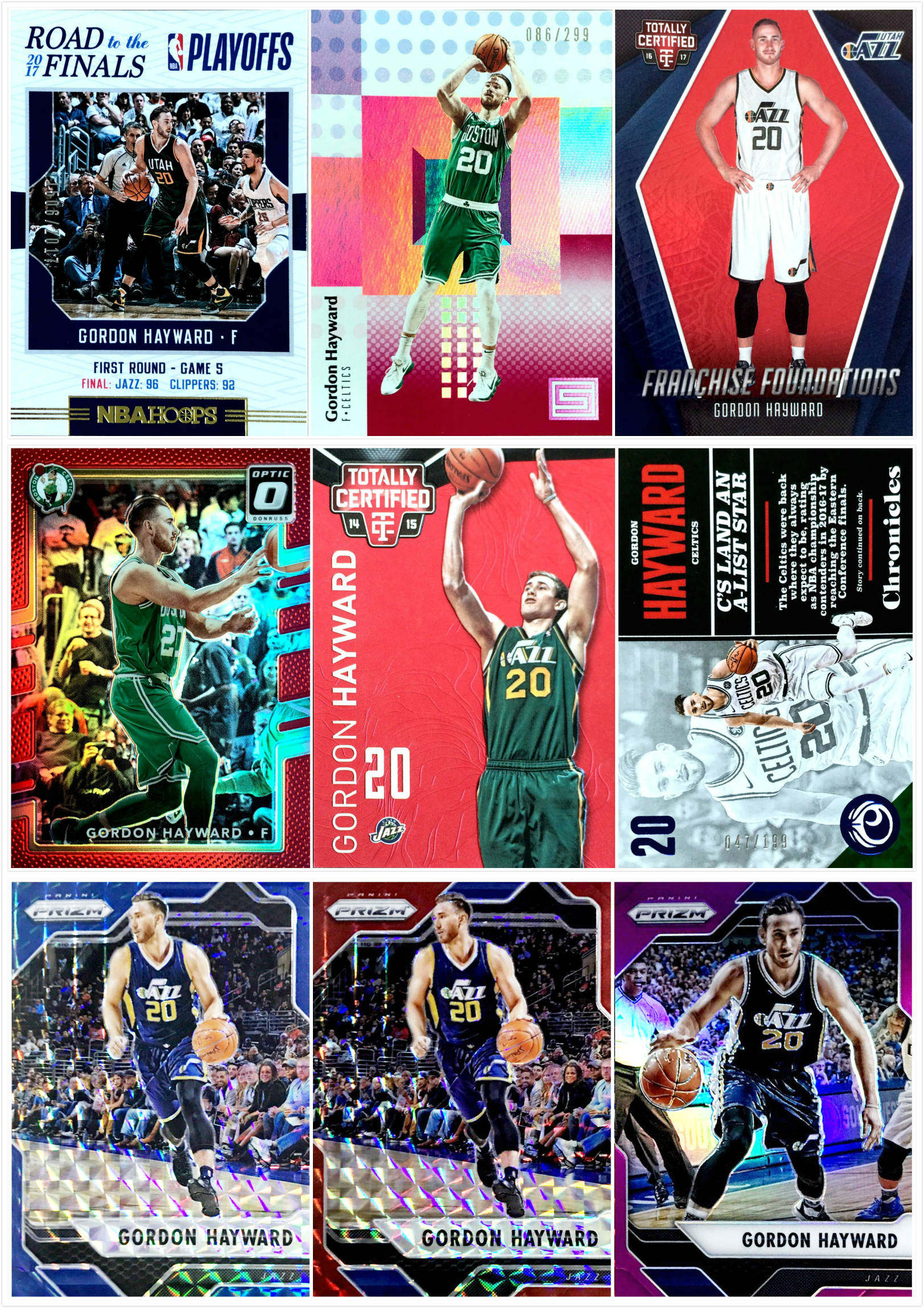 【ir】nba球星卡 panini 戈登 海沃德 gordon hayward 限量 普特