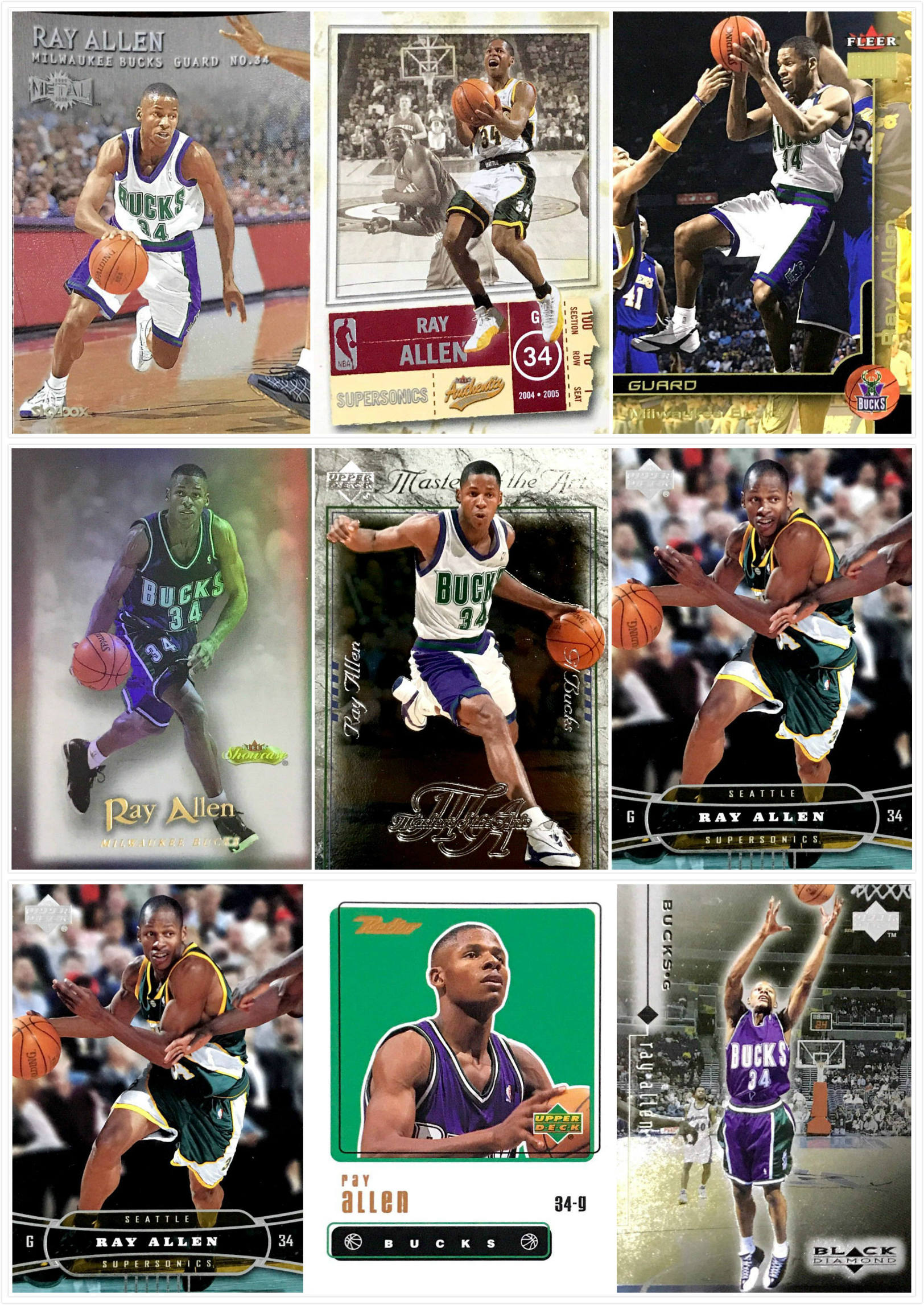 NBA正版雷阿伦经典球星卡