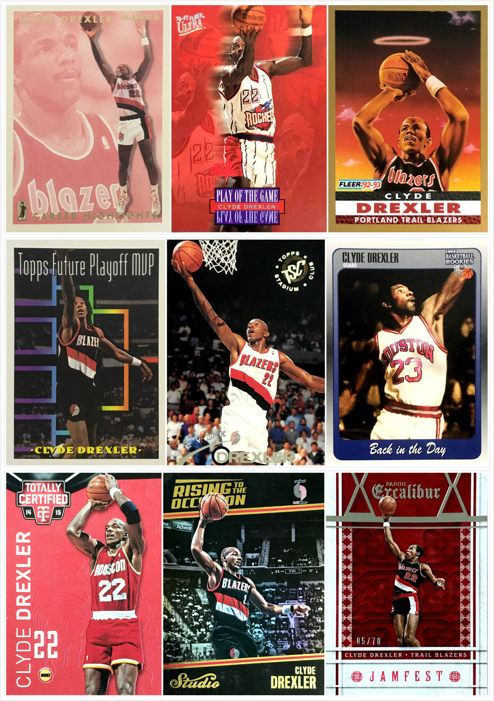 【ir】nba球星卡 panini topps 德雷克斯勒 clyde drexler 普特卡