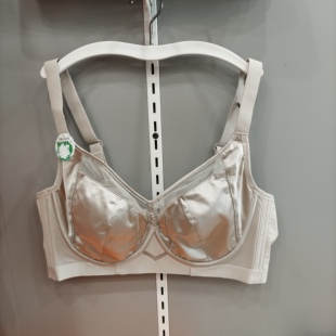 大胸显小缎面文胸光面上托聚拢防下垂收副乳超薄透气内衣女6670CD