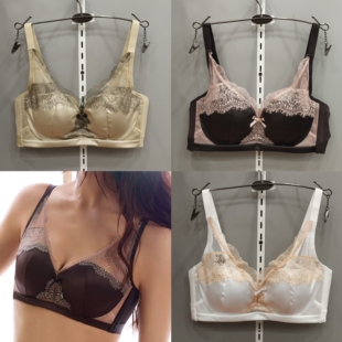 薄款 缎面舒适芒果杯文胸罩软钢圈聚拢性感上托防下垂内衣6630BCD