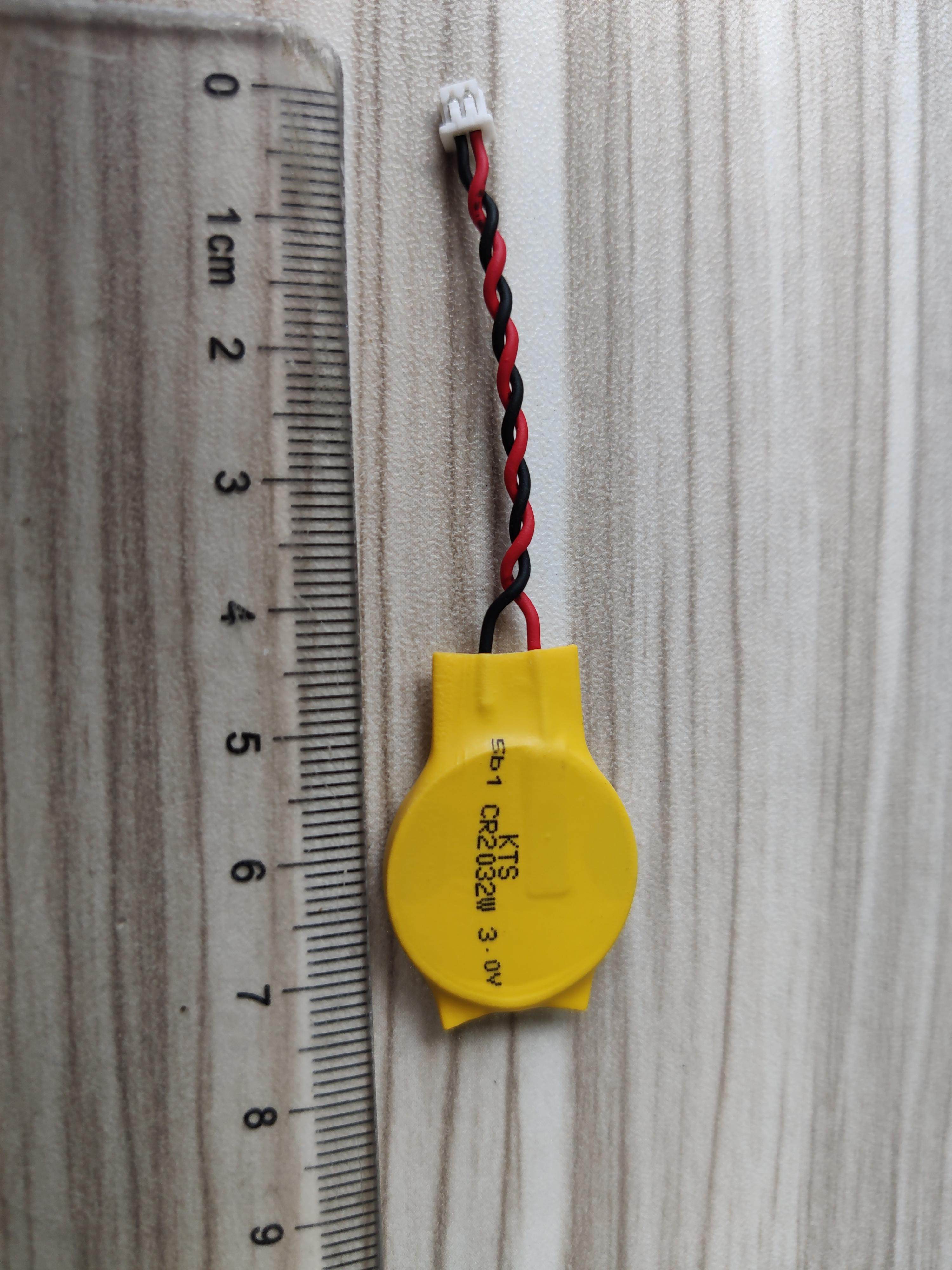 反cr2032w 3v纽扣日本kts联想ibm笔记本主板电池bios带线焊线1.25