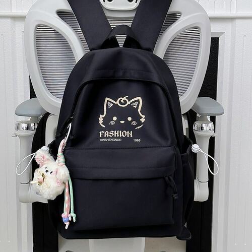 书包女初中生高中生小猫百搭双肩包包日系卡通休闲大学生轻便背包