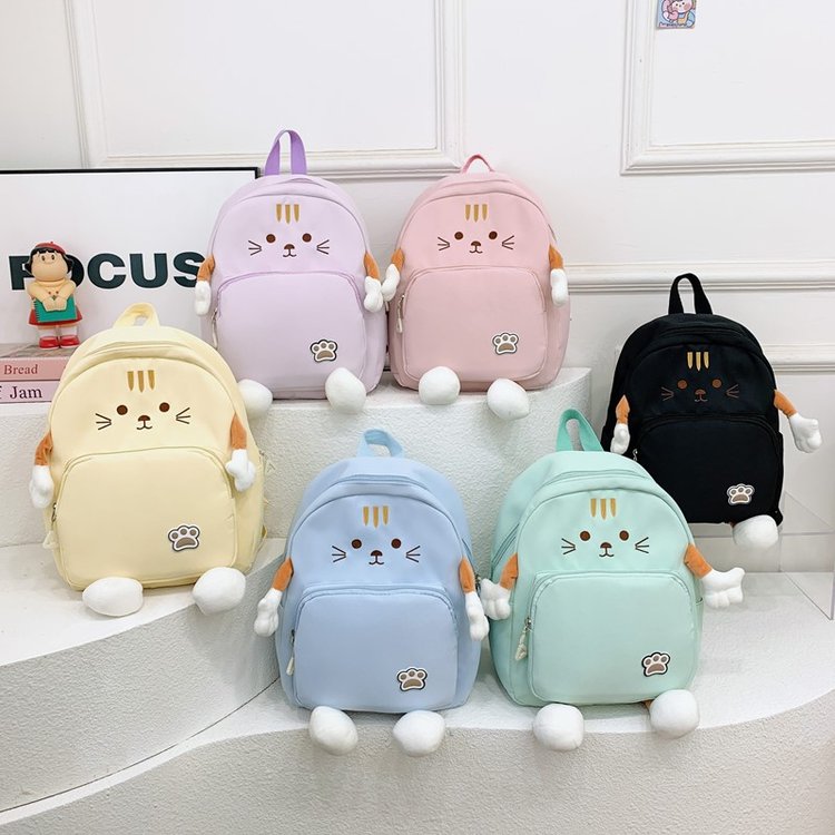 卡通猫咪幼儿园男孩小书包儿童小背包女童公主轻便旅游双肩包包萌