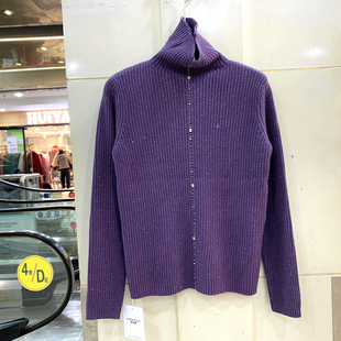 503 骆马绒显瘦毛衣 663欧洲站冬2025重工钉珠满身亮片高领针织衫