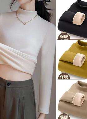 women winter top velvet warm render clothes tight bottoming