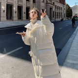 大量现货！2025冬黑白双色长款棉服外套206-7501-P195控278，女装棉衣/棉服，浙宝206A（原202）