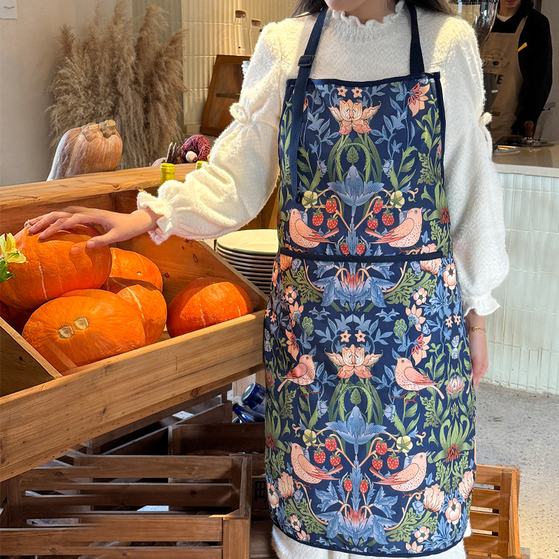 日式复古围裙厨房防水防油餐饮专用罩衣创意艺术高级感女新款围兜,家庭/个人清洁工具,围裙,淘宝优惠券,粉丝福利购,淘宝优惠卷