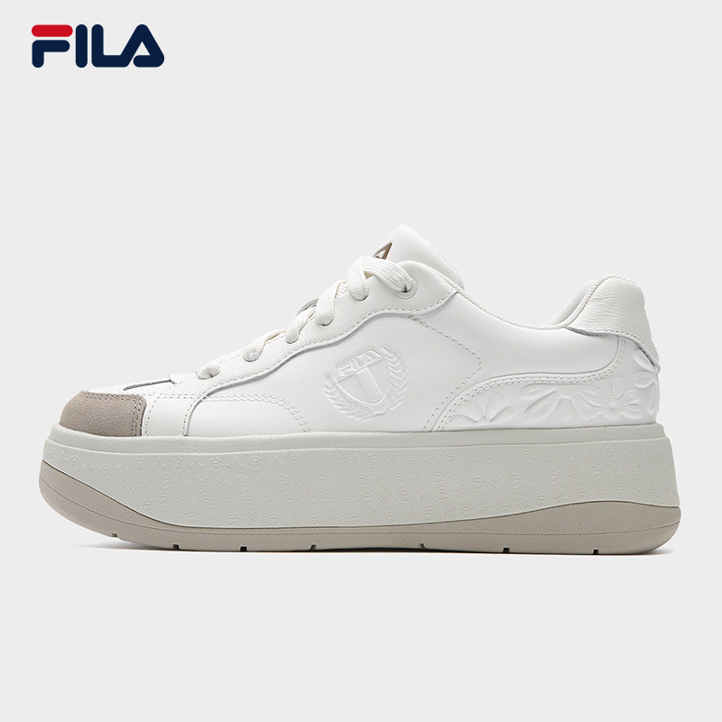 BELLIS|FILA 斐乐官方女子板鞋厚底复古小白鞋增高休闲鞋