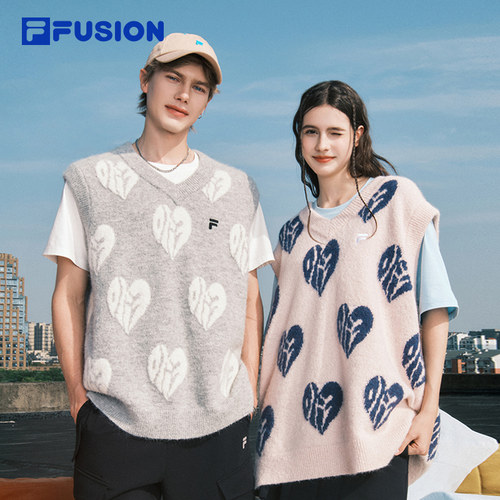 FILAFUSION斐乐中性短袖编织衫