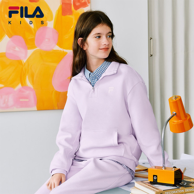 FILA KIDS斐乐童装男女童卫衣2026春款儿童保暖宽松休闲