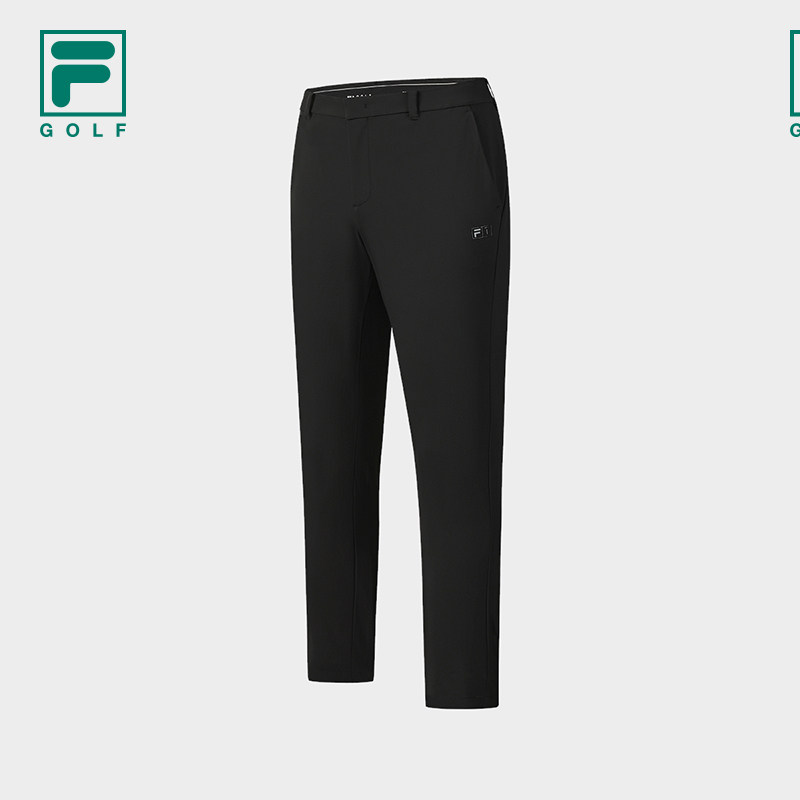 FILA 斐乐官方男士梭织长裤2025冬新款高尔夫运动简约基础直