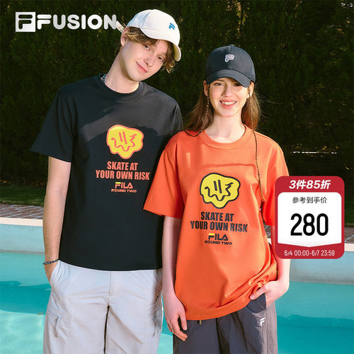 FILAFUSION斐乐潮牌针织短袖衫