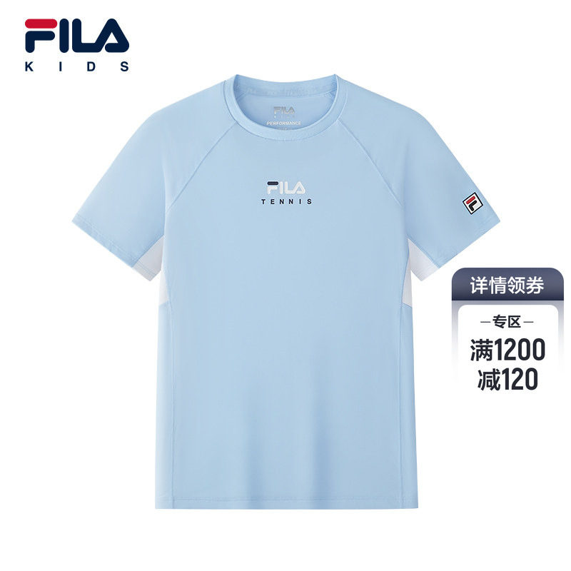 FILA KIDS斐乐童装男大童短袖T恤2026夏季新款儿童运动网球上衣