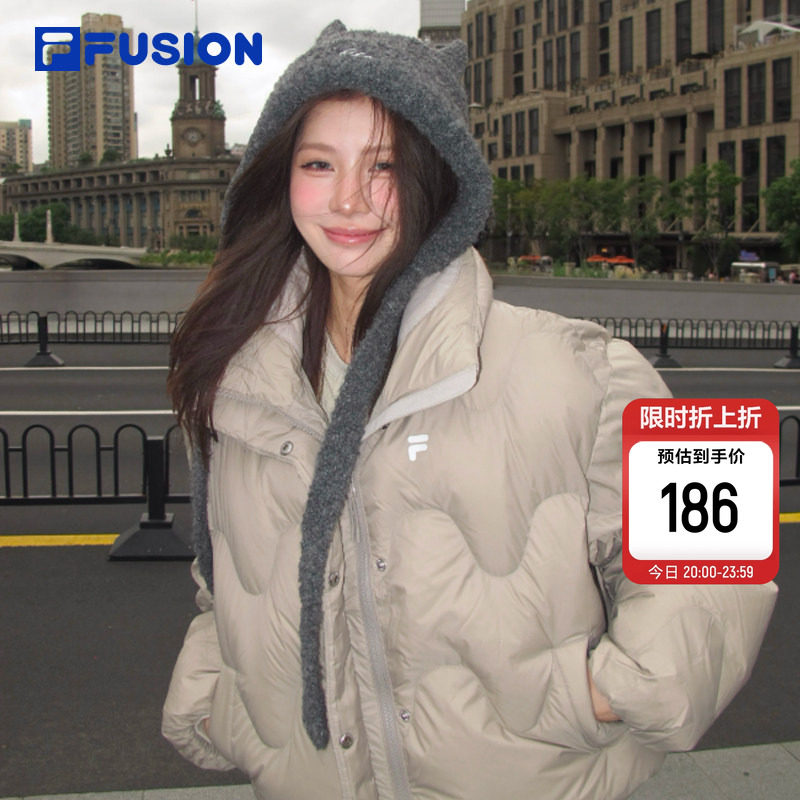 羊角帽|FILA FUSION斐乐官方帽子女士针织帽保暖可爱毛线